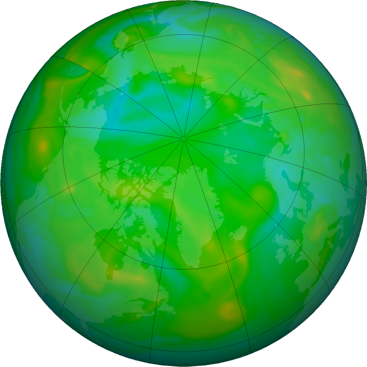 Arctic ozone map for 15 July 2021